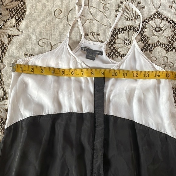 Armani Exchange Razorback White and Black Button Down Maxi Dress - Picture 10 of 10